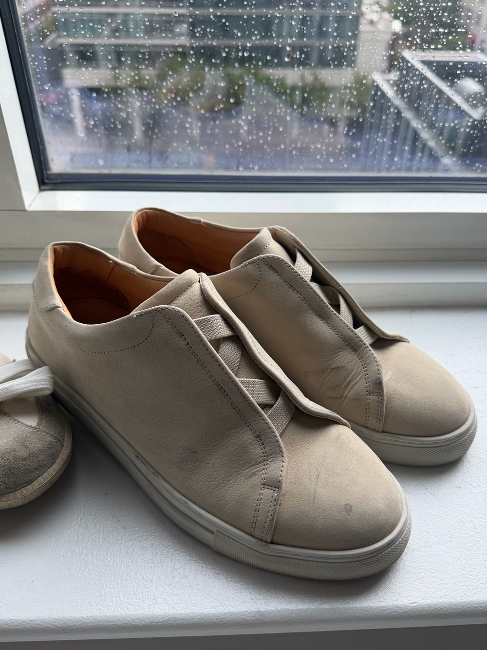 Men's Leather sneakers in Beige. MYRQVIST size 10 - 43